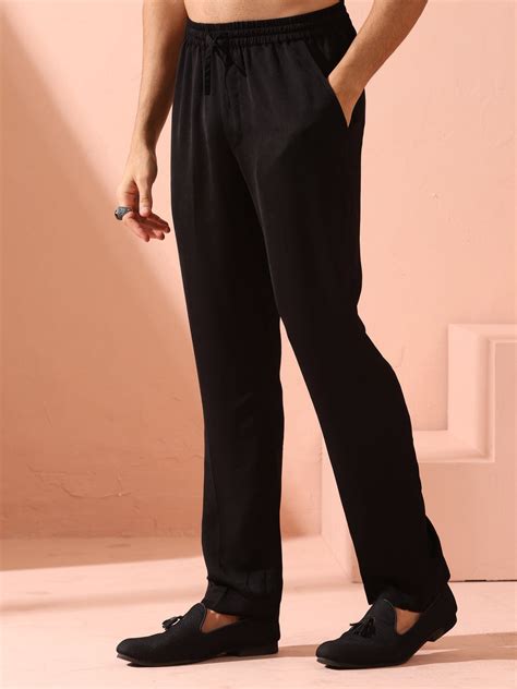 Black Korean Fabric - Pant Style Pyjama – Swtantra
