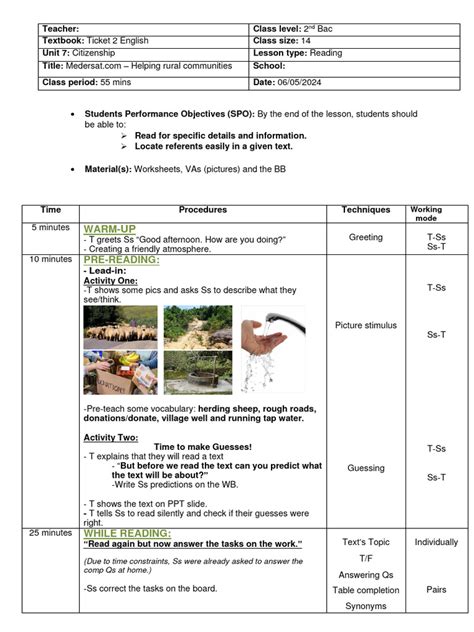 Reading Lesson Plan Example 的图像结果