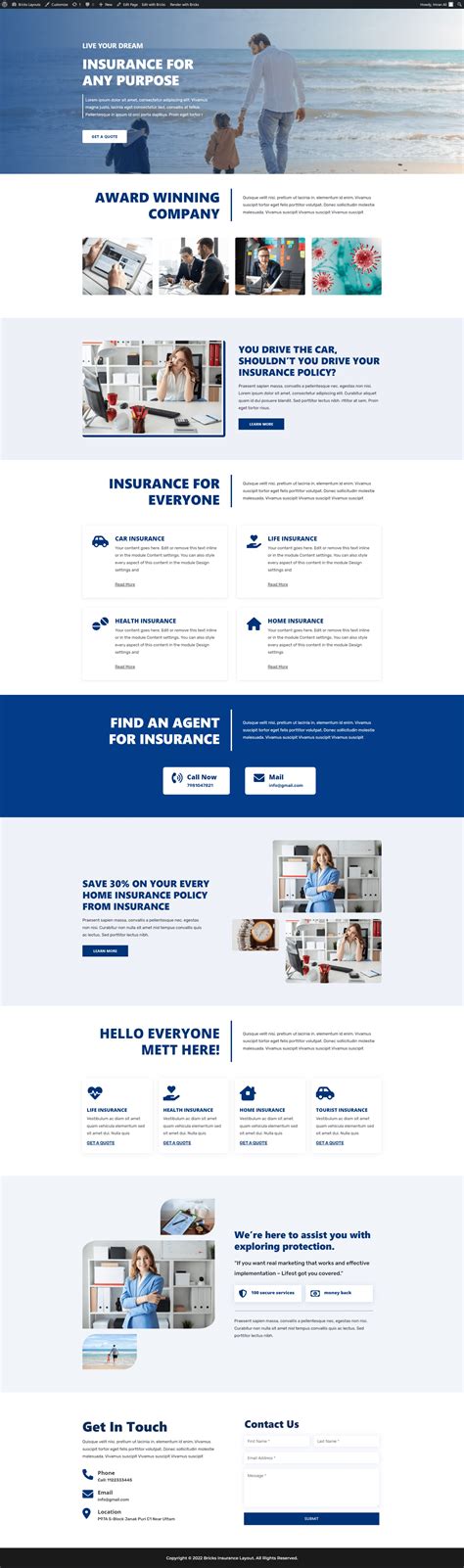 Image result for Insurance Content Layout