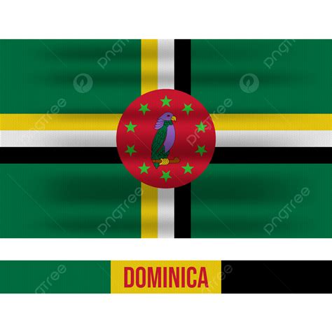 Waving Fluttering National Flag Of Dominica Vector, Closeup Dominica Flag, Waving In The Wind ...