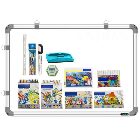 Buy YAJNAS® Non-Magnetic 1.5x2 Feet Double Sided White Board and ...