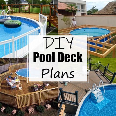 17 DIY Pool Deck Plans For Outdoor Pools - All Sands