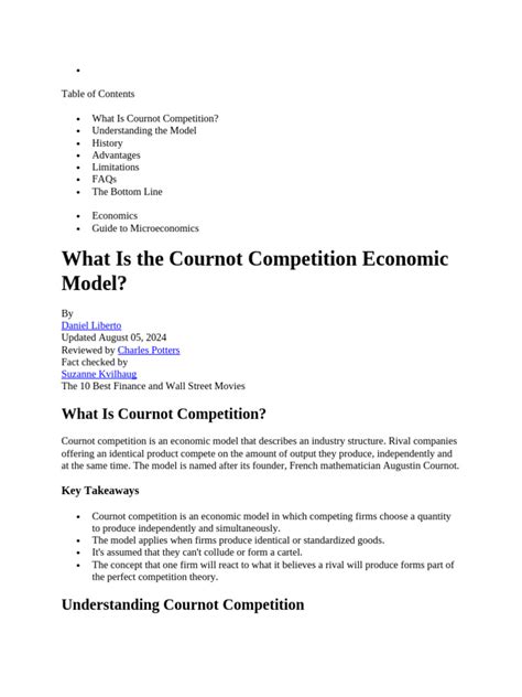 Image result for Cournot Model Explained