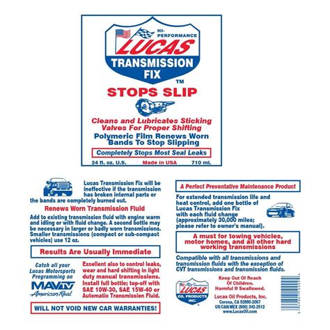 Lucas Oil Products Trans Fix 24oz