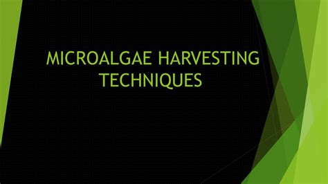SOLUTION: Microalgae harvesting techniques - Studypool
