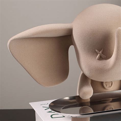 Beige Color Cute Elephant Statue with Tray – The Golden Theory