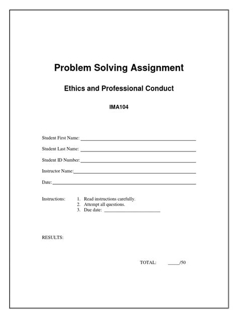 Image result for Problem Solving Assignment