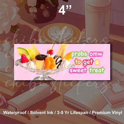 Kira Sticker With Omw To Get A Sweet Treat Bumper Waterproof Jdm Vinyl Window Decal Decorative ...