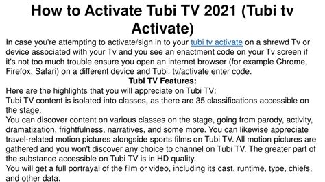 Image result for Tubi Activation Code