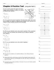 Image result for Integrated Math 2 Chapter 1 Practice Test PDF