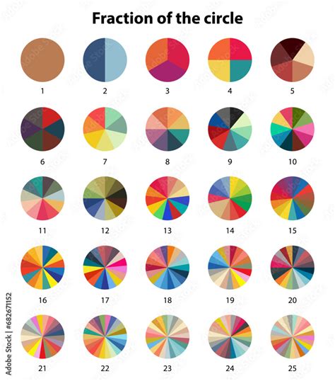 Fraction calculator. Math and geometry symbols. Education material ...