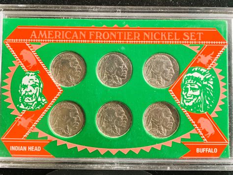 AMERICAN NICKEL SET, 6 NICE ENCASED BUFFALO NICKEL COINS | Property Room