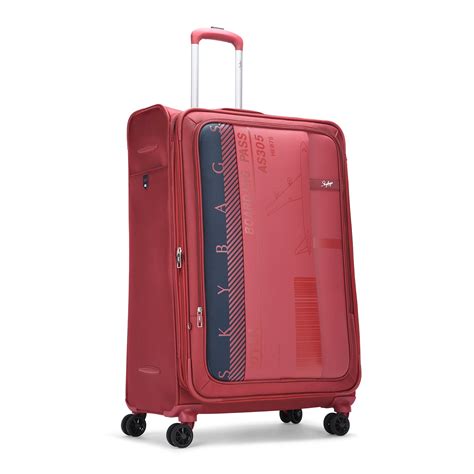 SKYBAGS AIRWAY SOFT CASE LARGE CHECKIN LUGGAGE TROLLEY BAG DARK RED ...