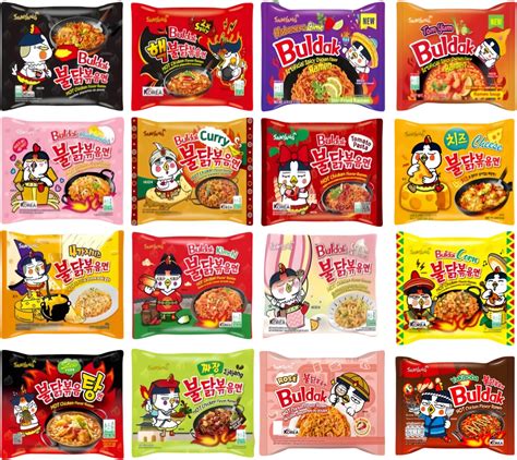 Amazon.com: MUNCHII TIME Korean Buldak Spicy Hot Ramen Noodles Variety ...