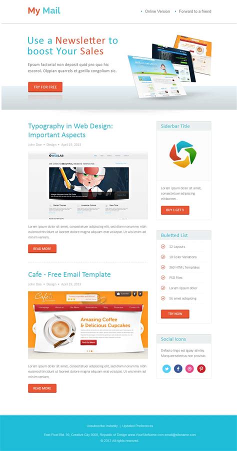Image result for Custom HTML Newsletter