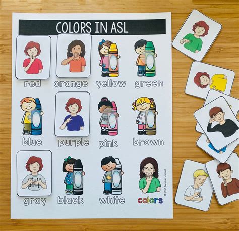 Image result for Basic ASL Colors