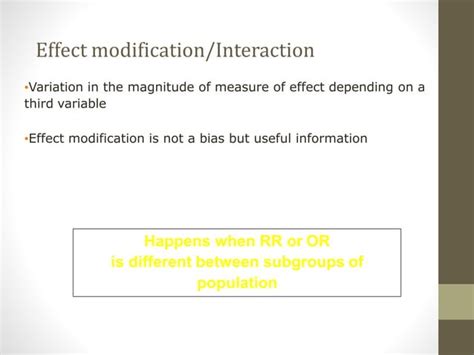 Image result for Confounder vs Effect Modifier