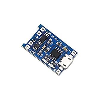 Electronic SpicesTP4056 Charging Module 5V Micro USB 1A 18650 Lithium ...