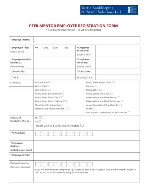 Image result for Employee Registration Form