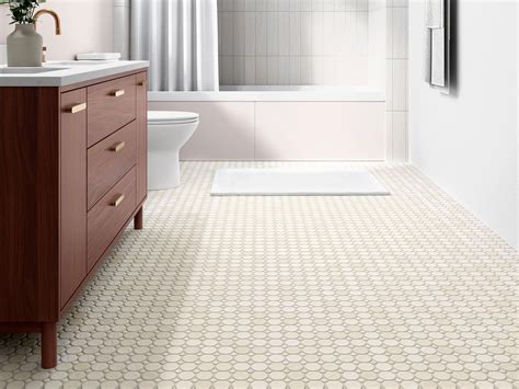 Zellige Bone Circle Matte Porcelain Mosaic | Floor and Decor