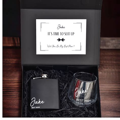 Personalised Best Man Gift, Groomsman Gift, Thank You for Being My Best ...