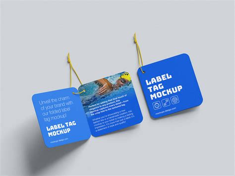 Free Bi-Folded Hanging Tag Mockup PSD Set - PsFiles