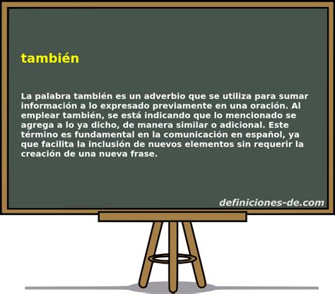 Significado de «también»