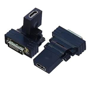 DKURVE™ 90 180 Degree Rotation DVI 24+1 to HDMI-compatible Adapter DVI ...