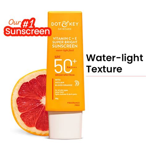 Buy Dot & Key Vitamin C + E Face Sunscreen SPF 50 PA+++ For Glowing ...