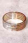 Buy Gold Plated Metal And Stone Cuff Bracelet by Samyukta Singhania ...