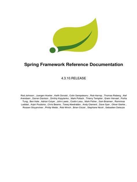 Spring Framework Tutorial PDF 的图像结果