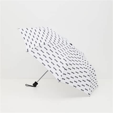 Buy Canopy Mustache Print Three-Fold Umbrella - 6 x 40 cm from Home ...