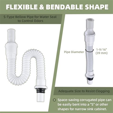 AngleSimple Angle Simple Sink Drain Hose, Plastic Flexible India | Ubuy