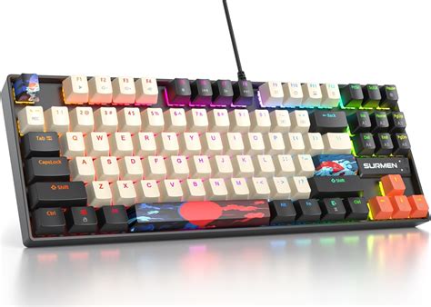 Amazon.com: Fogruaden RGB Wired 75% Percent Mechanical Keyboard with ...