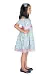 Buy Grey Cotton Cold Shoulder Printed Dress For Girls by Ribbon Candy ...