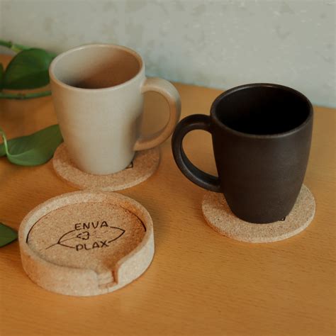 Eco-Friendly Cork Coasters | Sustainable & Natural Choice – Enva Plax