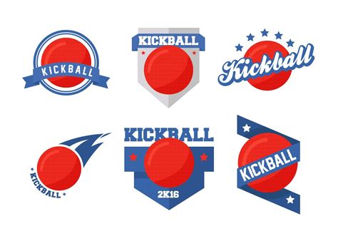Kickball Vector Badges 128877 Vector Art at Vecteezy
