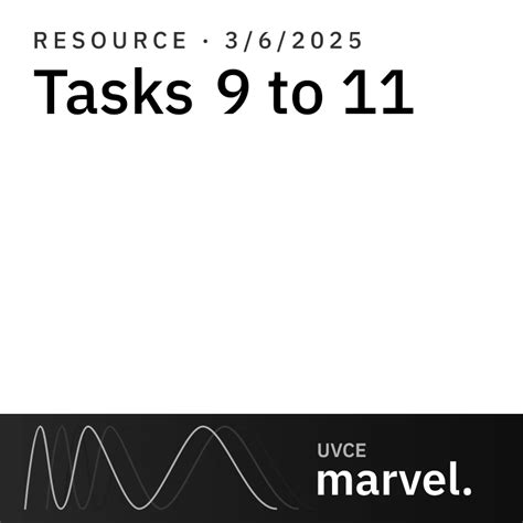 Tasks 9 to 11 | UVCE MARVEL