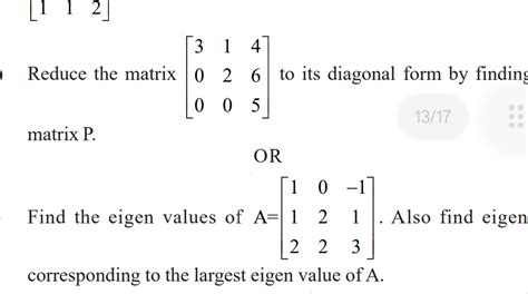 Image result for Diagonal Form Matrix