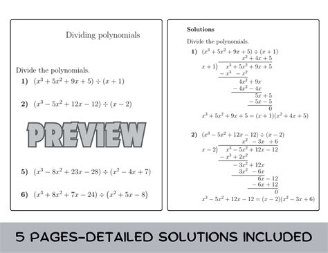 Dividing Polynomials Worksheets Pdf Dividing Polynomials By Monomials