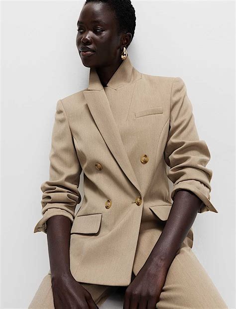 Buy Tailored Double Breasted Oversized Blazer at Marks & Spencer