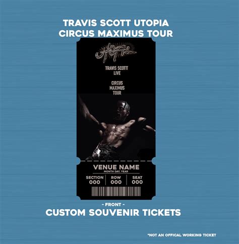 Travis Scott Utopia Tour Presents Circus Maximus , Custom Physical ...