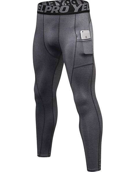 Men's Moisture Wicking Compression Pants Baselayer Cool Dry Sports ...
