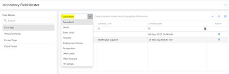 Mandatory Fileds Configuration : StaffingGo Support