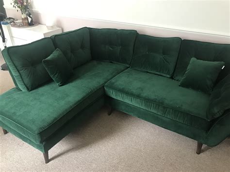Green Velvet Corner Sofa Dfs at Brenda Bradley blog