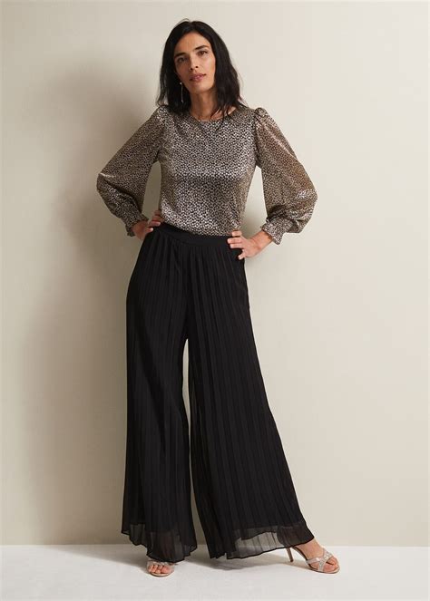 Sylvie Pleat Wide Leg Trousers