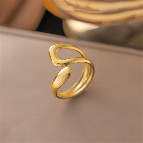 Buy Gold Plated Anti Tarnish Stainless Steel Contemporary Adjustable ...