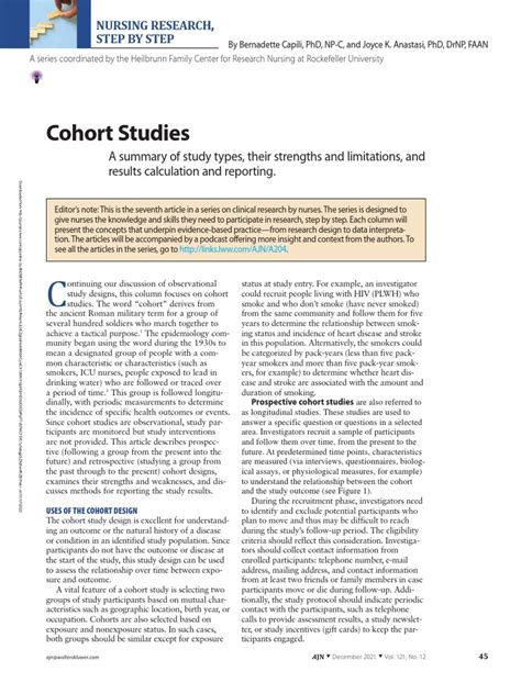 Cohort Study Examples 的图像结果