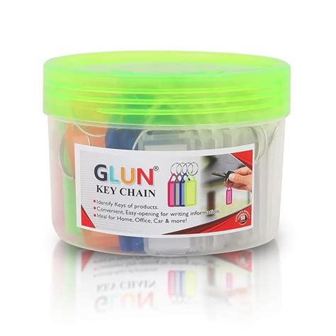 GLUN® Assorted 50-Pack Multicolor Keyring & Keychain Set | Plastic ...