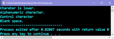 Character Functions 的图像结果